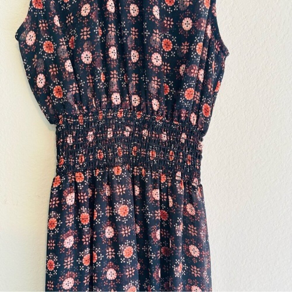 Misa los Angeles Black and Pink Asymmetrical Tie Front Sundress Size XS - Picture 7 of 11